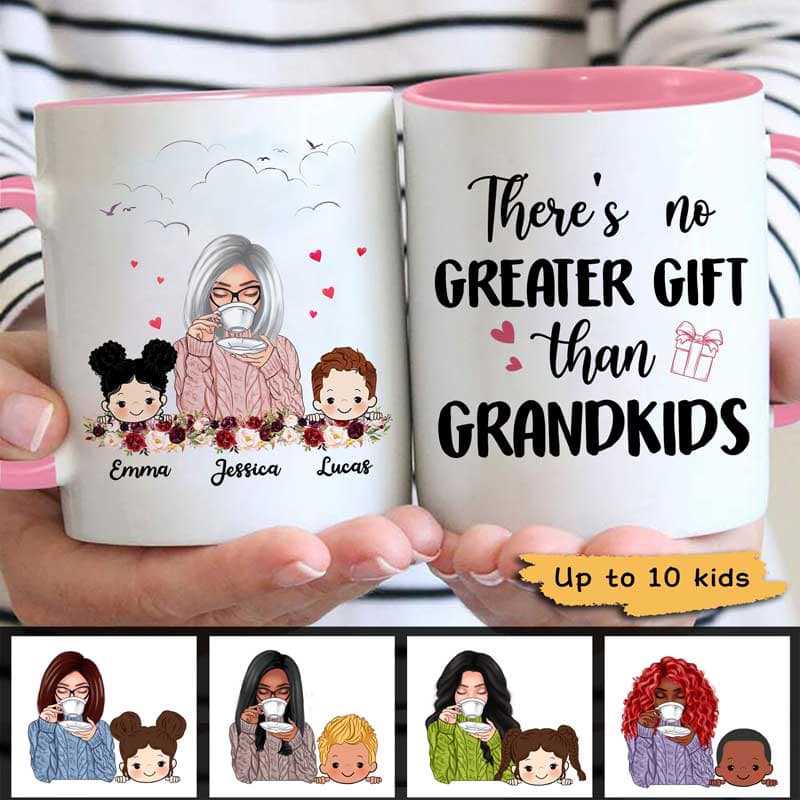 No Greater Gift Than Grandkids Grandma Personalized Mug