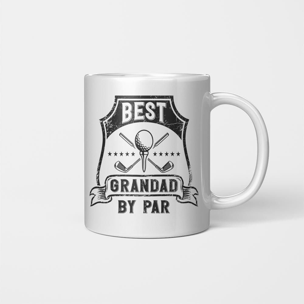 Mens Best Grandad By Par Golf Lover Father’s Day Mug Ceramic White 11oz 15oz