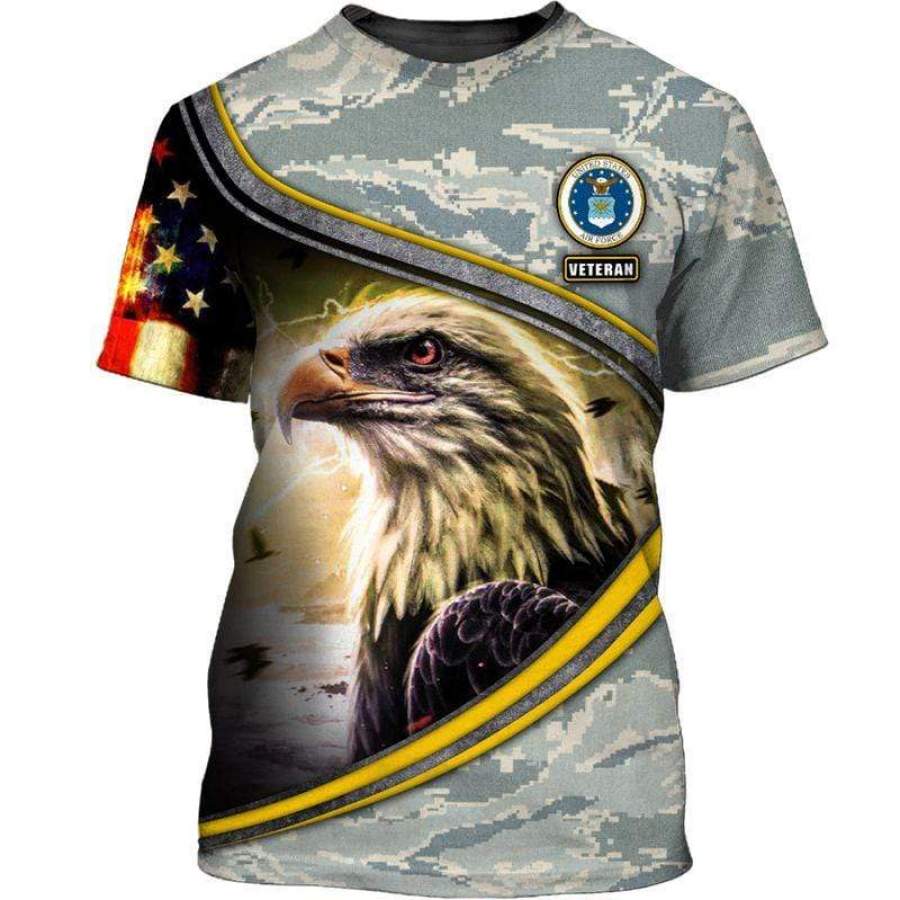 .Soldier Eagle American Flag Us Army Air Force Veteran day Shirt #H