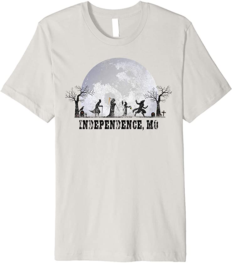 Vintage Halloween Full Moon in Independence MO Retro Premium T-Shirt