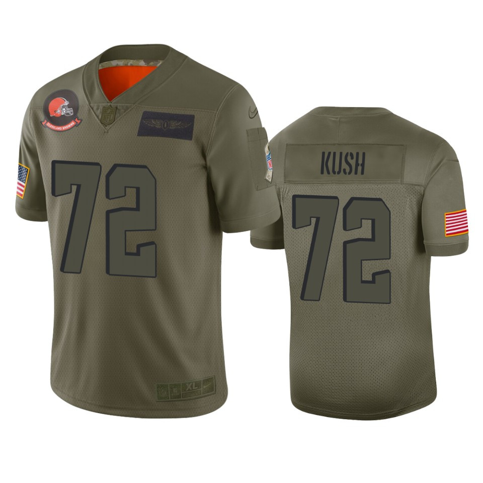 Cleveland Browns Eric Kush Camo 2019 Salute To Service Limited Jersey