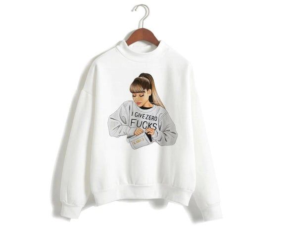 Ariana Grande Cartooned Cute Candy Kawaii Harajuku Girl Printed Turtleneck Sweatshirt for Women