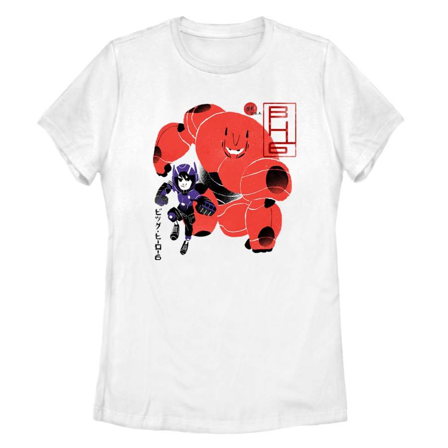 Big Hero 6 Women’s Partner Spray Paint Print  T Shirt