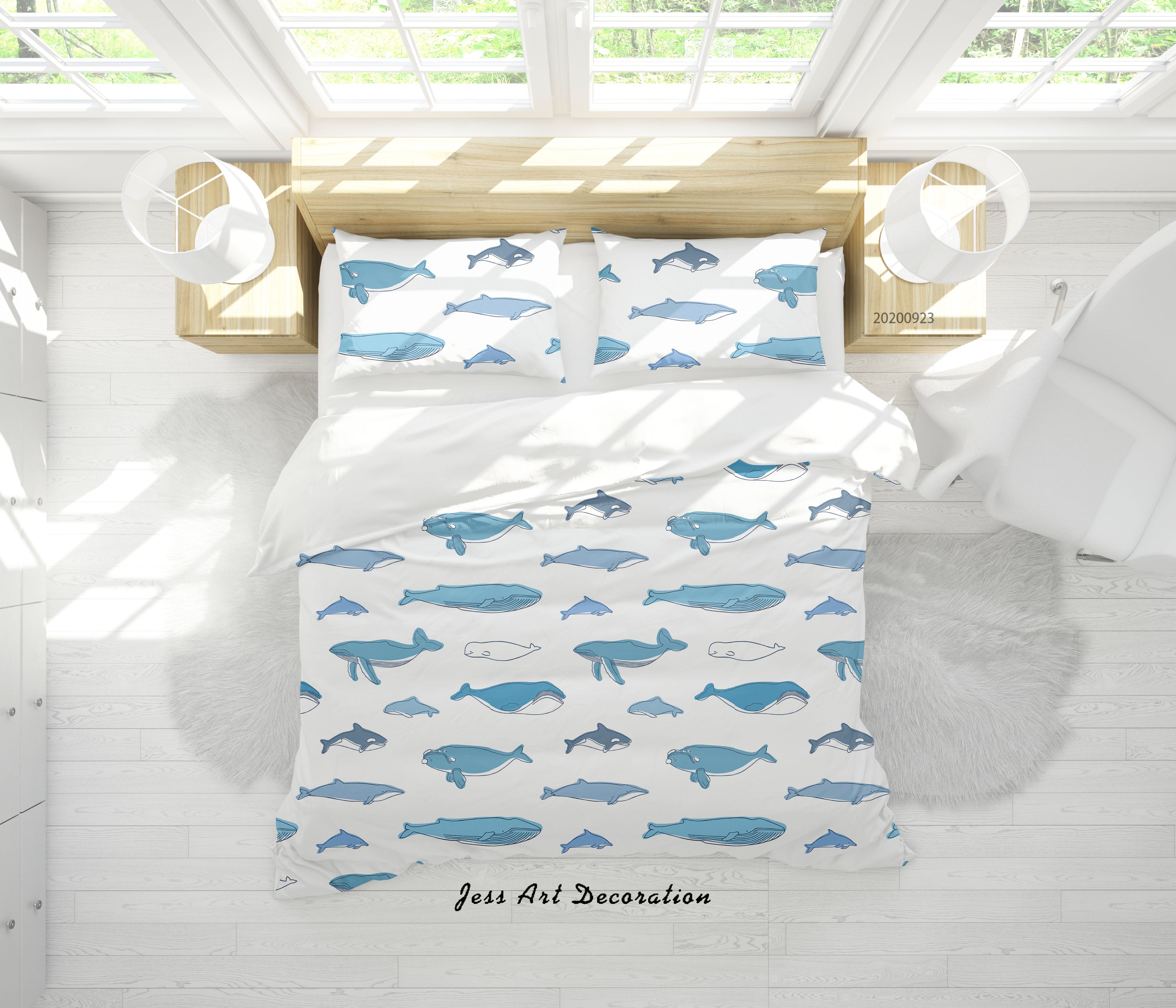 3D Aquatic Animals Marine Mammals Pattern Quilt Cover Set Bedding Set Duvet Cover Pillowcases Wj 6321