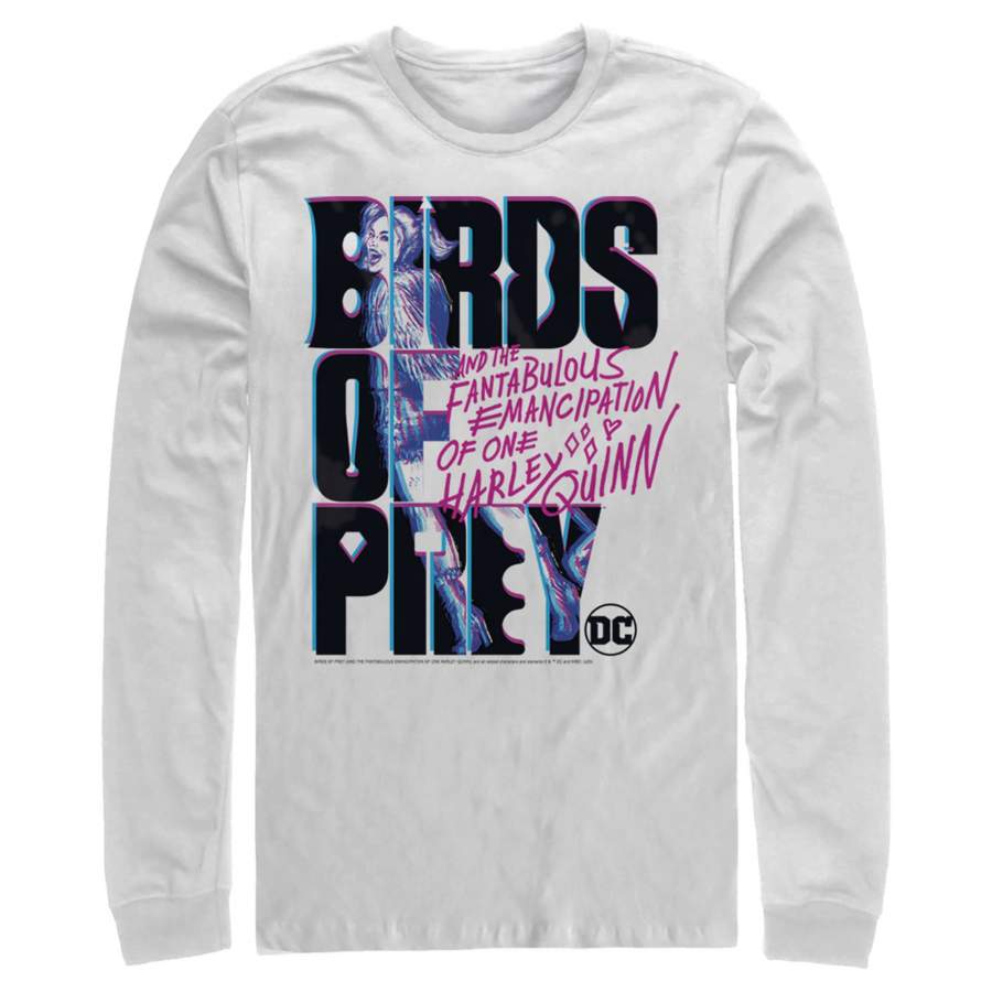 Birds of Prey Men’s Cartoon Logo  Long Sleeve Shirt