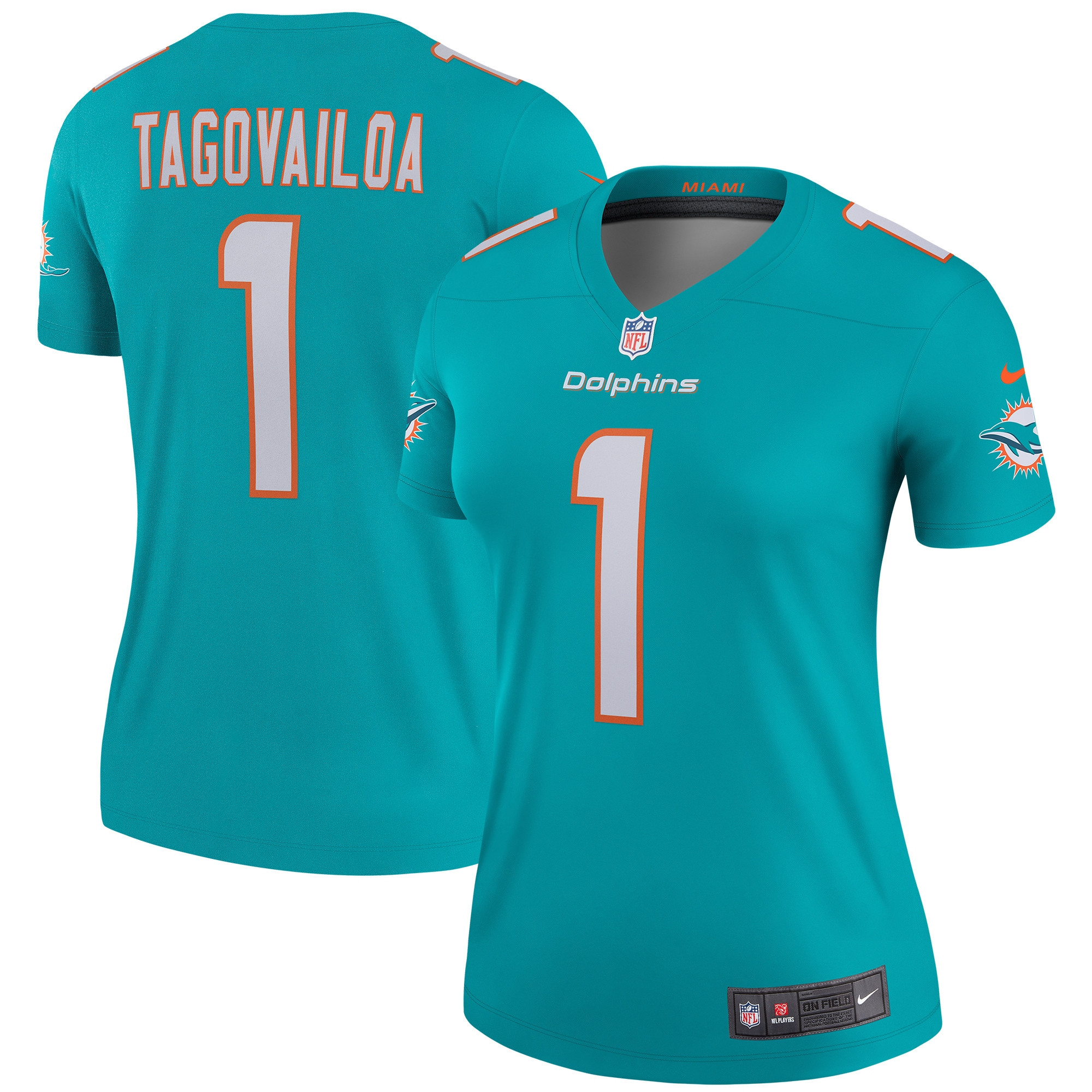 Tua Tagovailoa Miami Dolphins Womens Legend Jersey – Aqua NFL