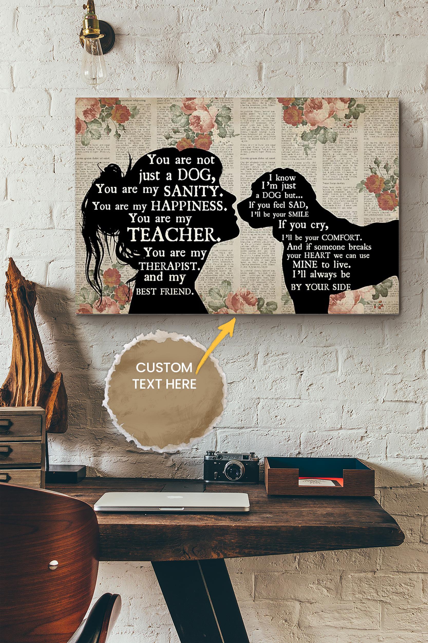 Cockapoo Lover Girl Therapist Best Friend Personalized Poster – Animal Wall Art – Gift For Dog Lover Dog Foster Puppy Fan Wrapped Canvas