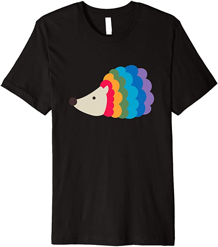 Rainbow Hedgehog Funny Cute Pet Animal Lover Girl Gift Premium T-Shirt