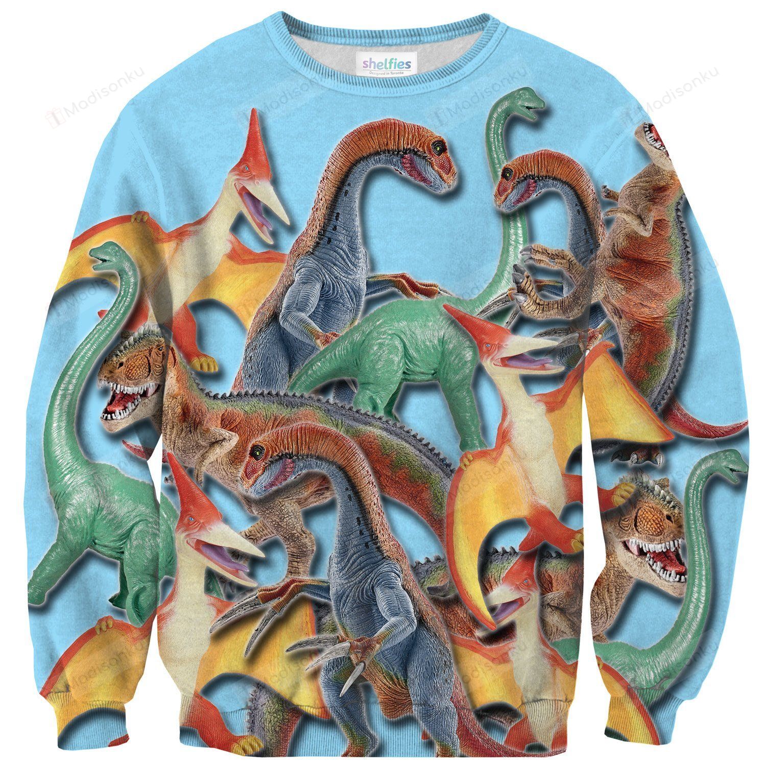 Toy Dinos Ugly Christmas Sweater, All Over Print Sweatshirt