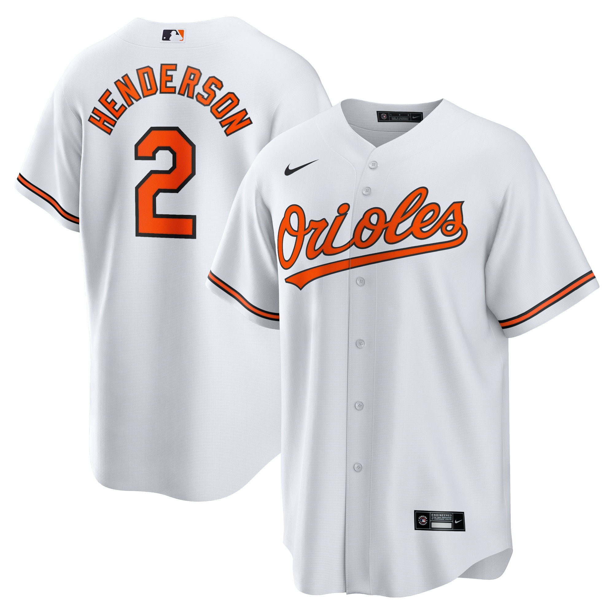 Men’s Baltimore Orioles Gunnar Henderson White Home Player Jersey