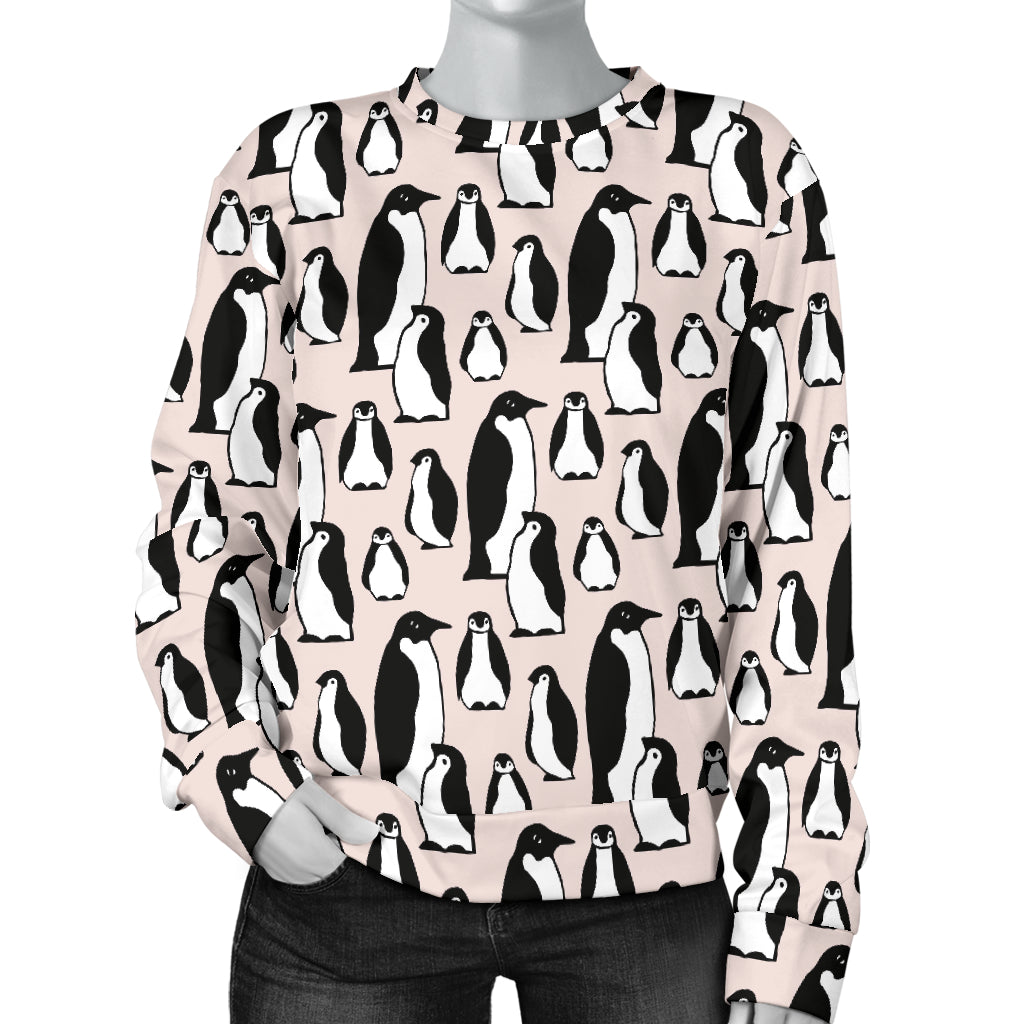 Penguin Themed Women Long Sleeve Sweatshirt