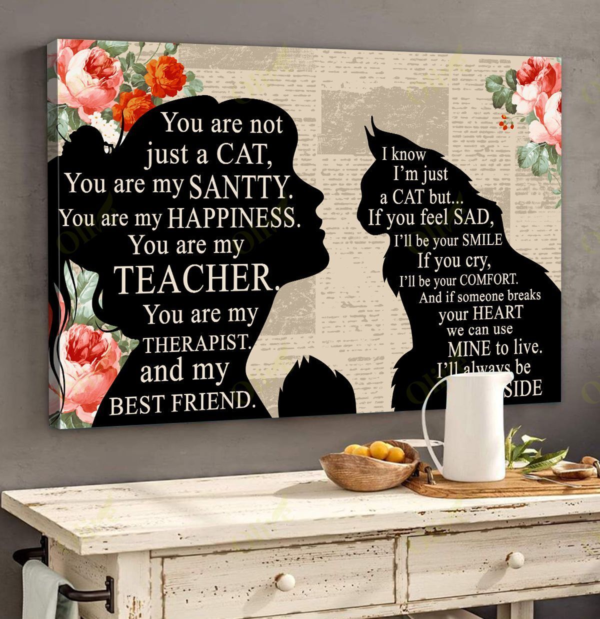 Cat – Always Be By Your Side Canvas And Poster | Wall Decor Visual Art