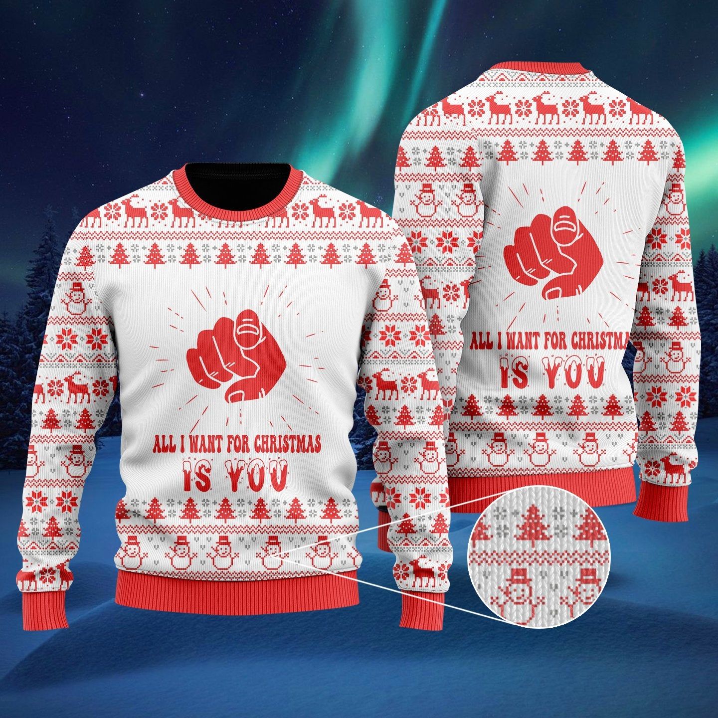 All I Want For Christmas Is You Ugly Christmas Wool Sweater