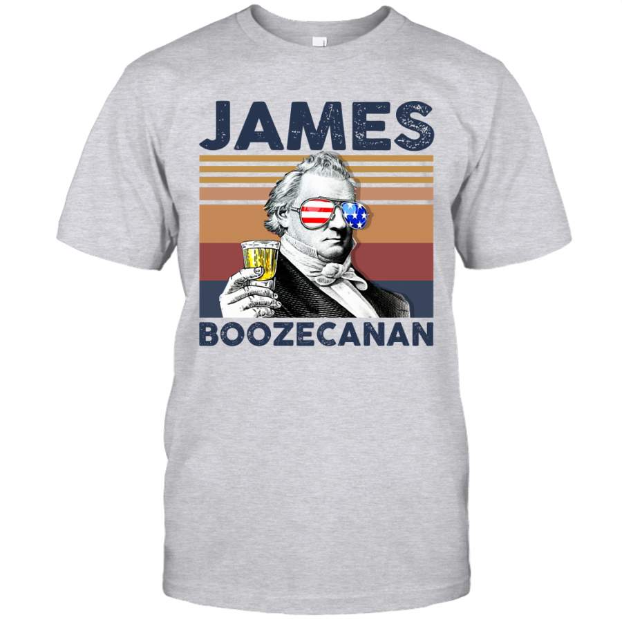 James Boozecanan US Drinking 4th Of July Vintage Shirt Independence Day American T-Shirt