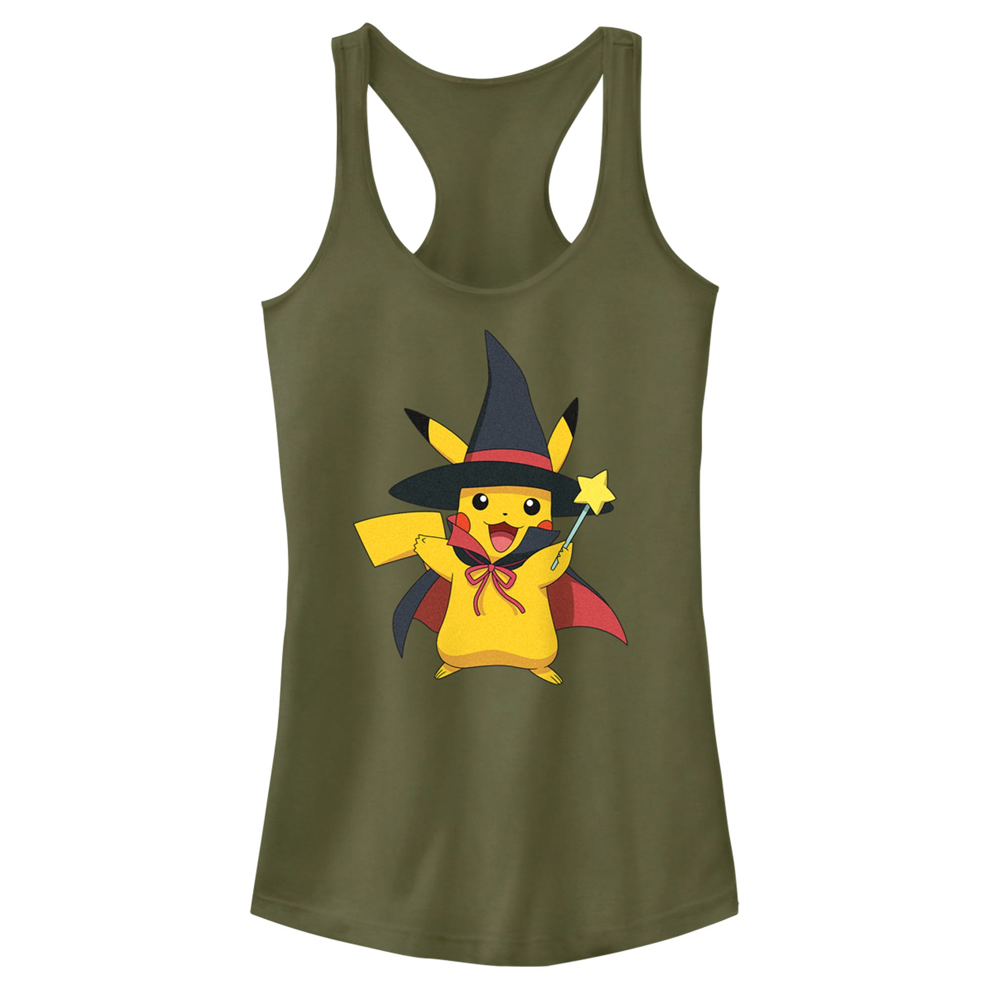 Junior’S Pokemon Halloween Pikachu Magic Wand Racerback Tank Top