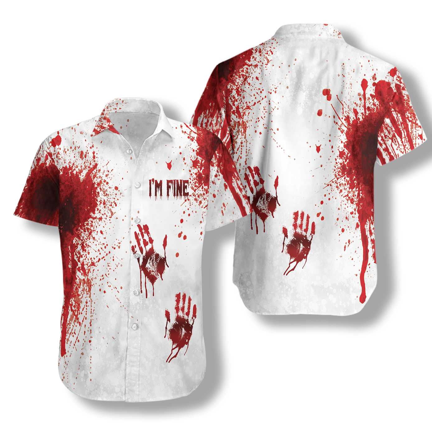 Halloween Blood Splatter Hawaii Shirt For Men Women Adult Ha21813