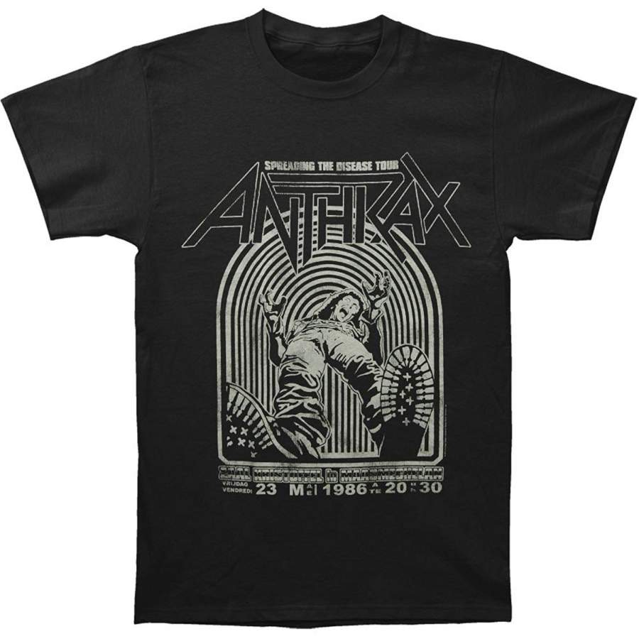 Anthrax Men’s Spreading The Disease Vintage Short Sleeve T-shirt Black