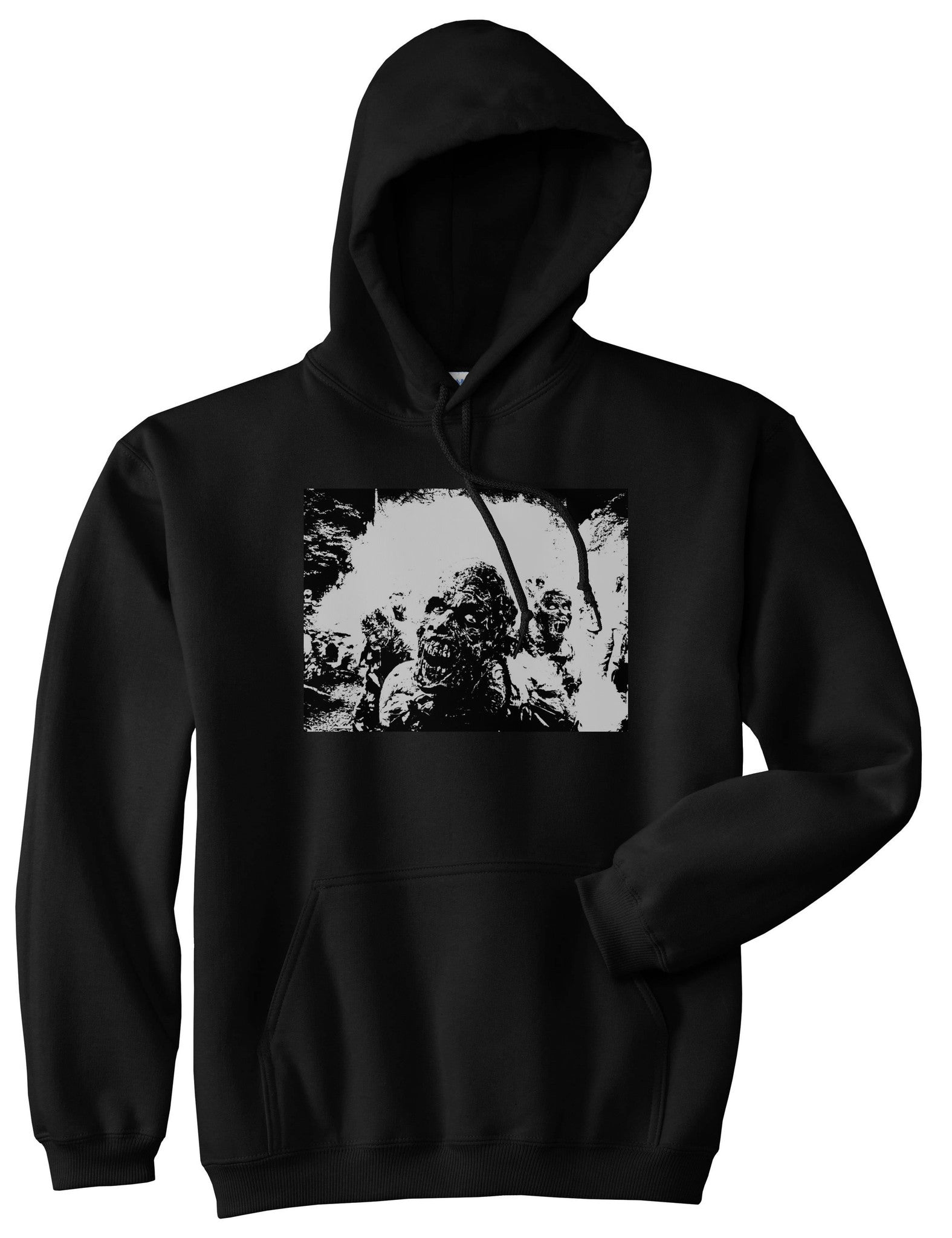 Zombie Portrait Attack Halloween Pullover Hoodie