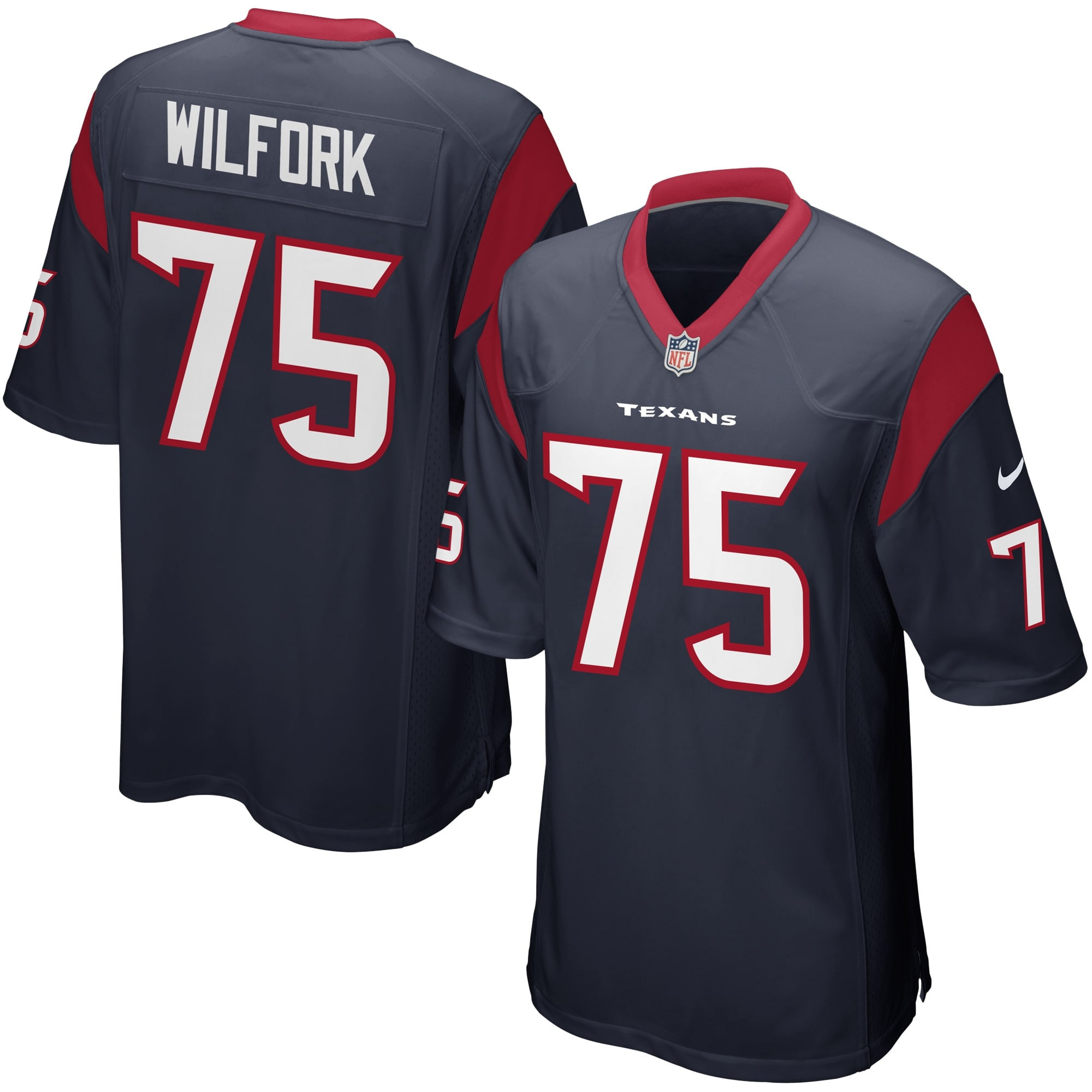 Vince Wilfork Houston Texans Game Jersey – Navy Blue NFL