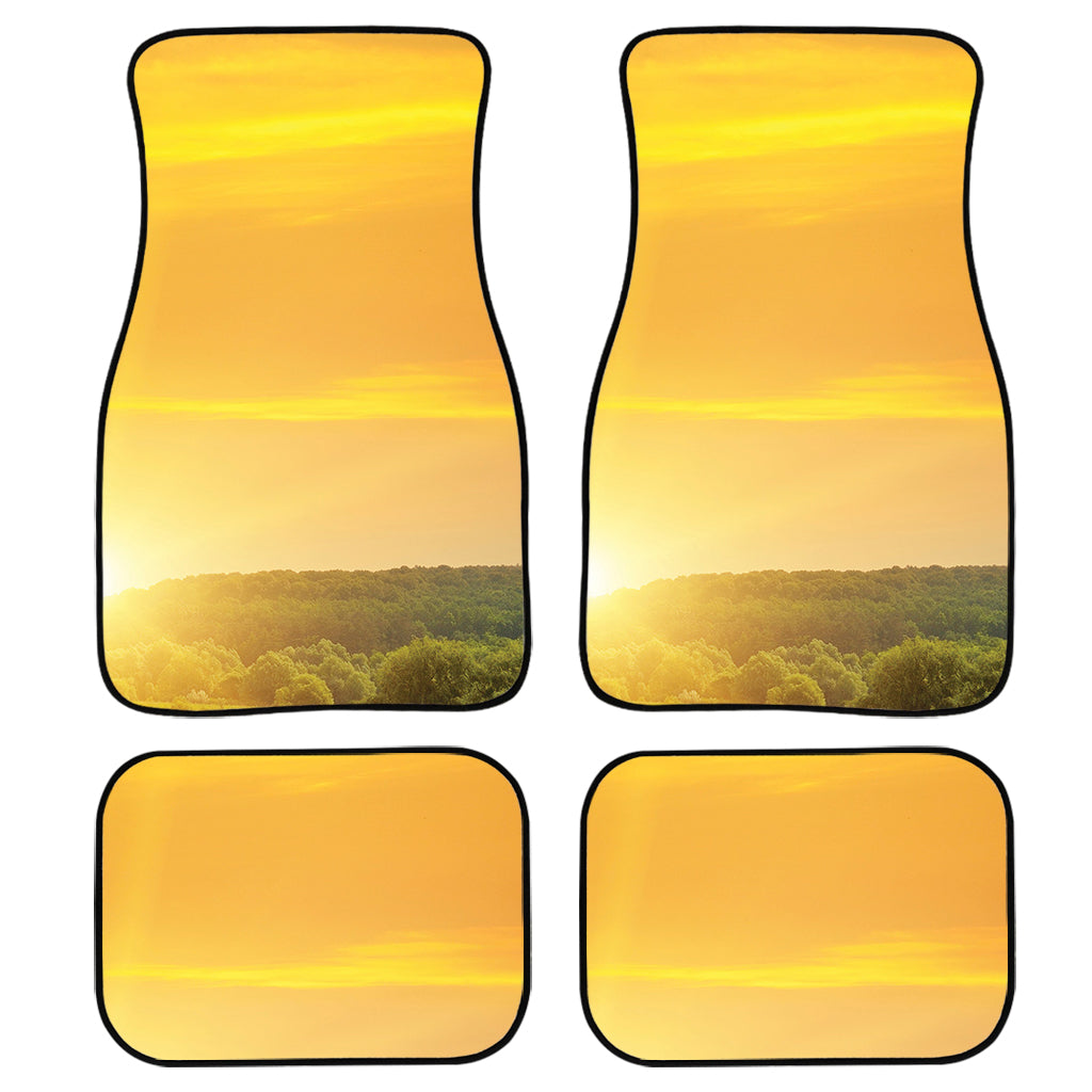 Sunrise Field Print Front And Back Car Floor Mats, Front Car Mat