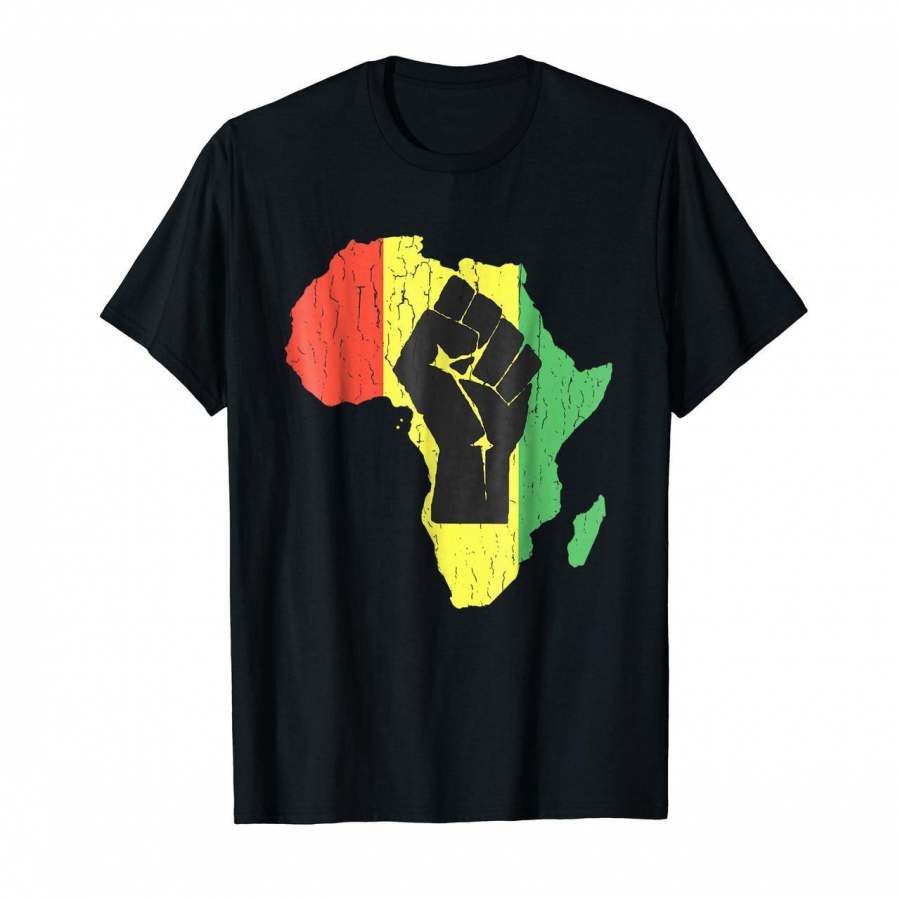 Vintage Black Power African Continent T-Shirt