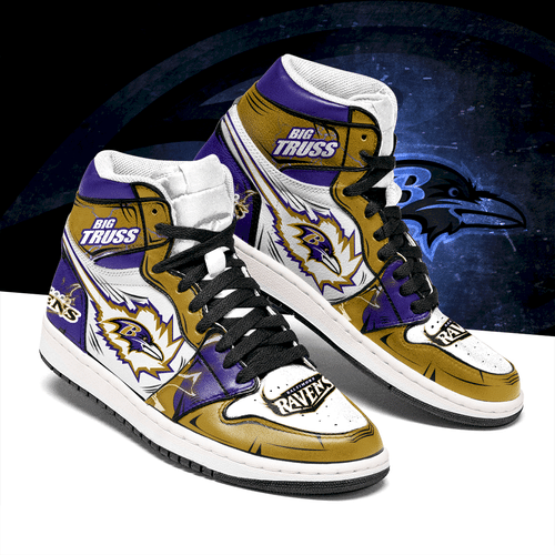 Baltimore Ravens Air Jordan Jordan High JD Sneakers Plus Size