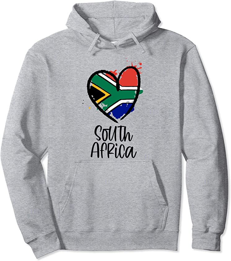 South Africa Heart Artwork Cool Africa Minimal Africans Gift Pullover Hoodie