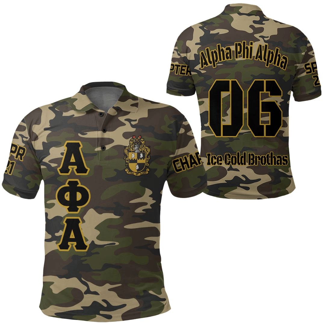 (Custom) Africa Zone Polo Shirt – Alpha Phi Alpha Camouflage Polo Shirts A31