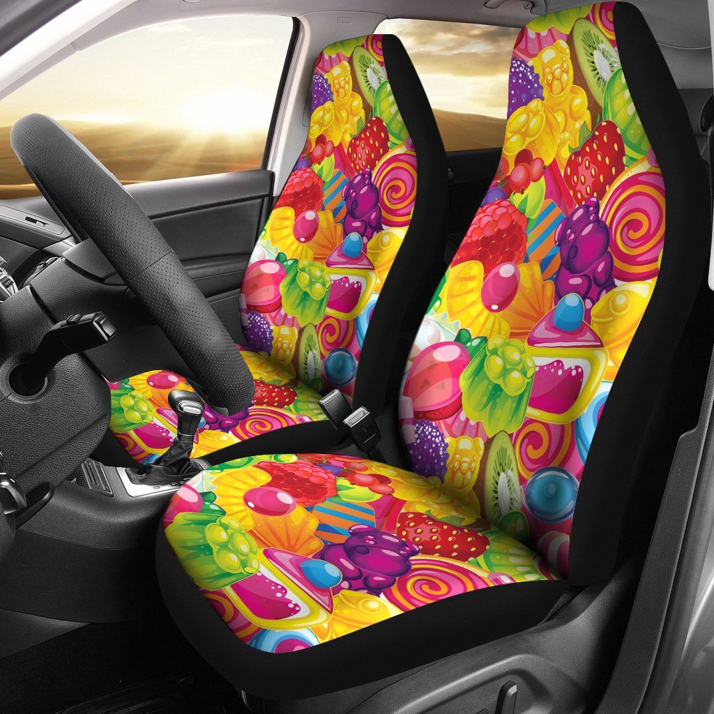 Candy Pattern Print Design CA01 Universal Fit Car Seat Covers