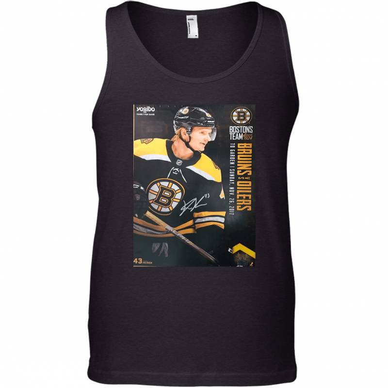 Danton Heinen Boston Bruins Signed Autographed 2017 18 Game Day Tank Top