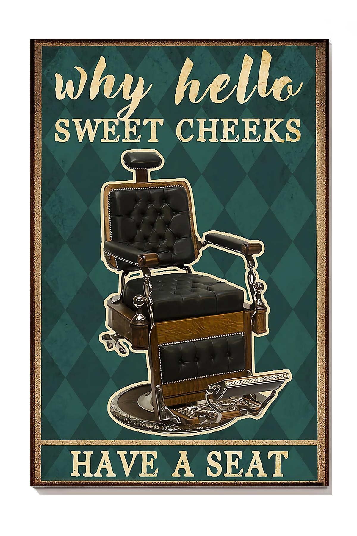 Vintage Chair Why Hello Sweet Cheeks Have A Seat Wall Art For Home Decor Wrapped Canvas