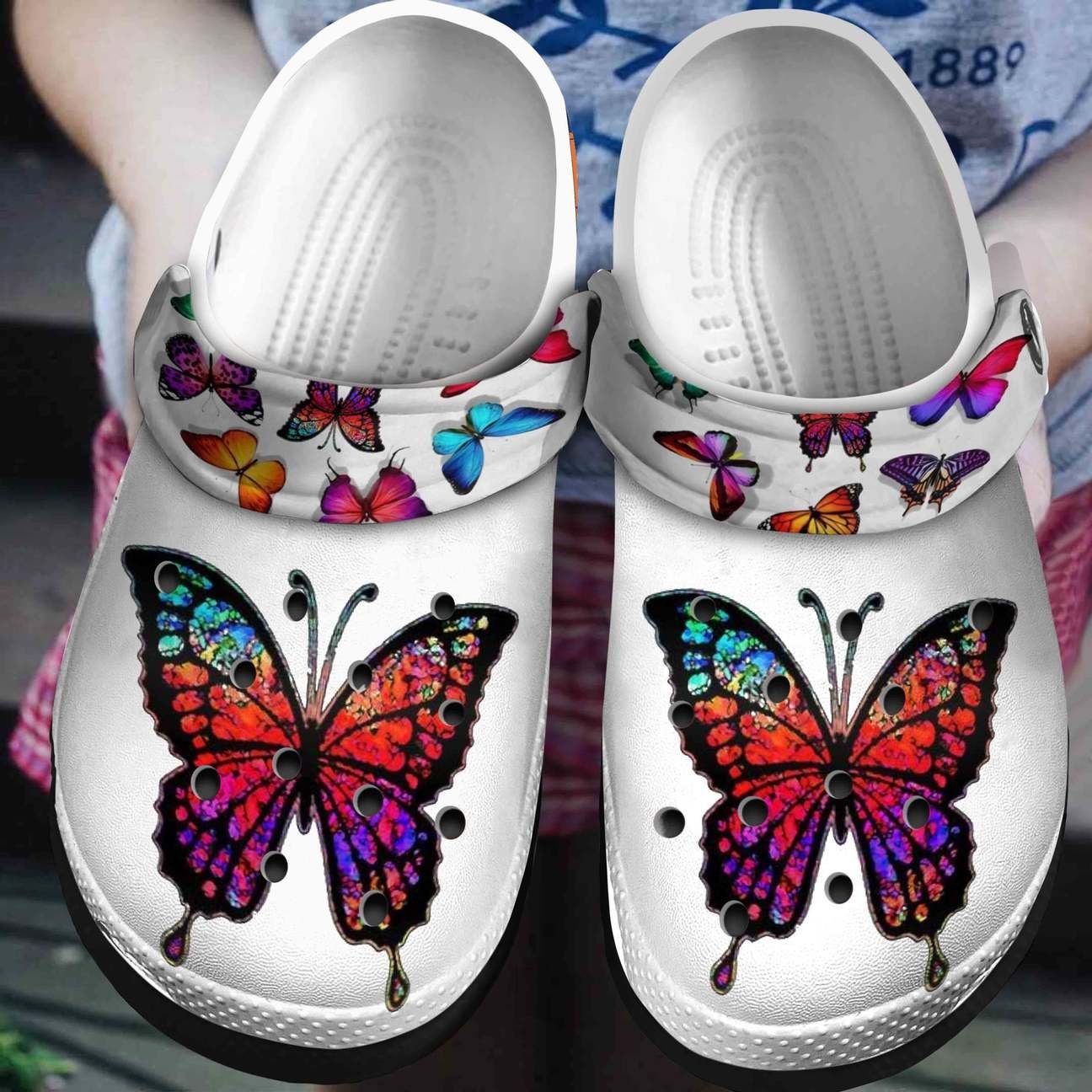 Butterfly Personalized Clog, Custom Name, Text, Color, Number Fashion Style For Women, Men, Kid, Print 3D Stunning Butterflies