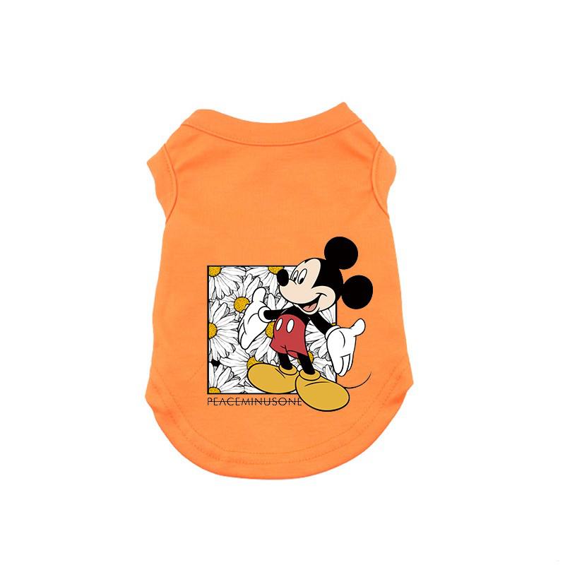 Disney Summer Pet Dog Clothes Mickey Minnie Dogs Vest Cotton Thin For Puppy Small Dogs Clothing Cute French Bulldog Ropa Perro alx