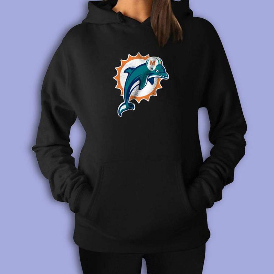 Miami Dolphins American Football Logo Women’S Hoodie