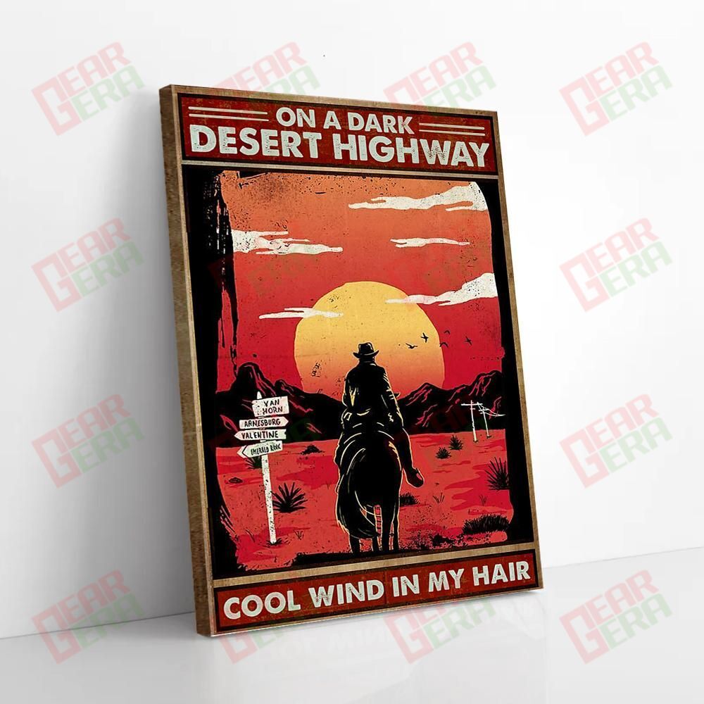 Best Canvas Prints On A Dark Desert Highway Cool Wind In Your Hair Horse Wall Art Canvas Pretty Living Room Bedroom Bathroom Home Decoration