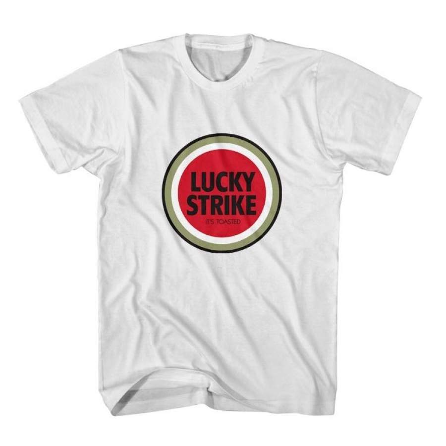 Lucky Strike Logo Mens Cotton Short Sleeve T-Shirt