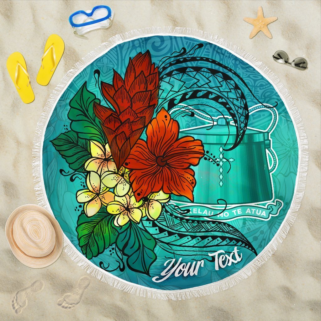 Tokelau Beach Blanket – Custom Tropical Flowers Style – BN01