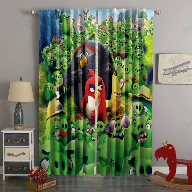 3D Printed Angry Birds Style Custom Living Room Curtains