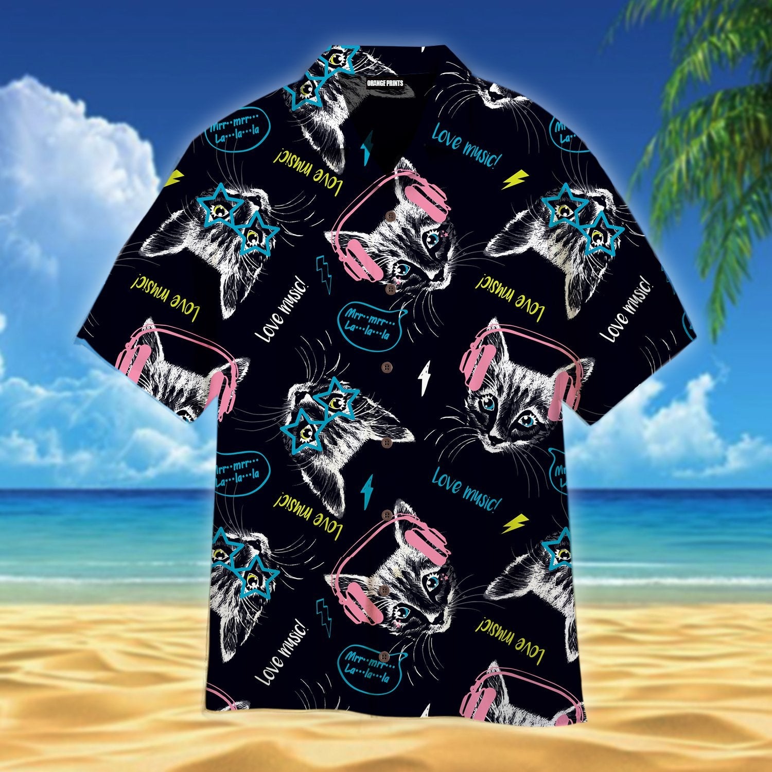 A Lot Of Cute Cats Hawaii Unisex Print Aloha Short Sleeve Casual Shirt Ha46839