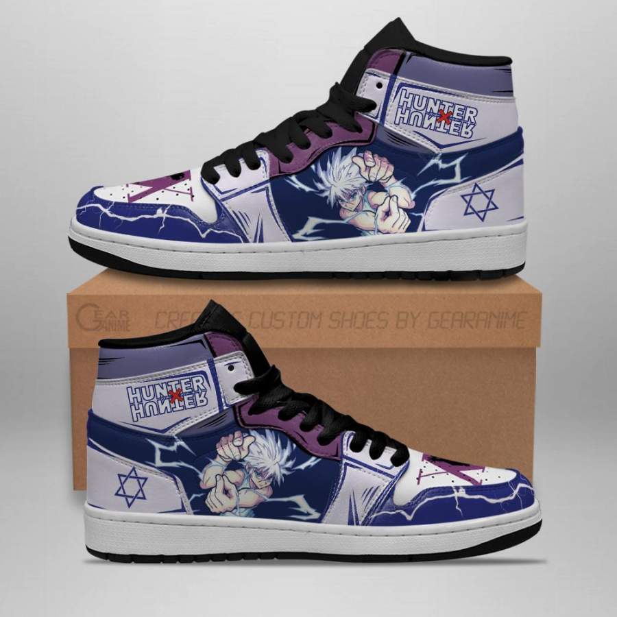 Killua Hunter X Hunter Jordan Sneakers Godspeed HxH Anime Shoes