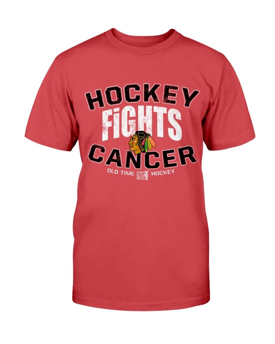 Old Time Hockey Chicago Blackhawks 2013 Hockey Fights Cancer Bromley T-shirt