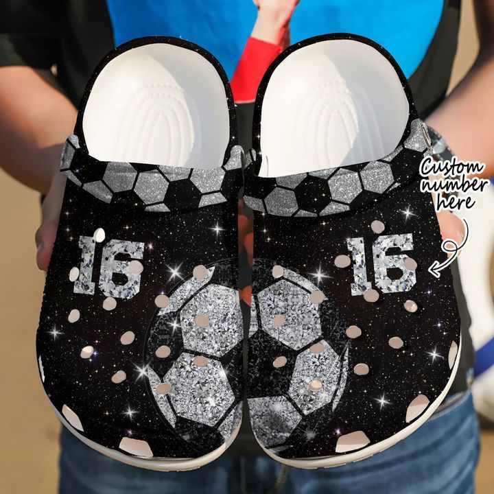 Soccer Personalized Diamond Sku 2272 Crocs Clog Shoes