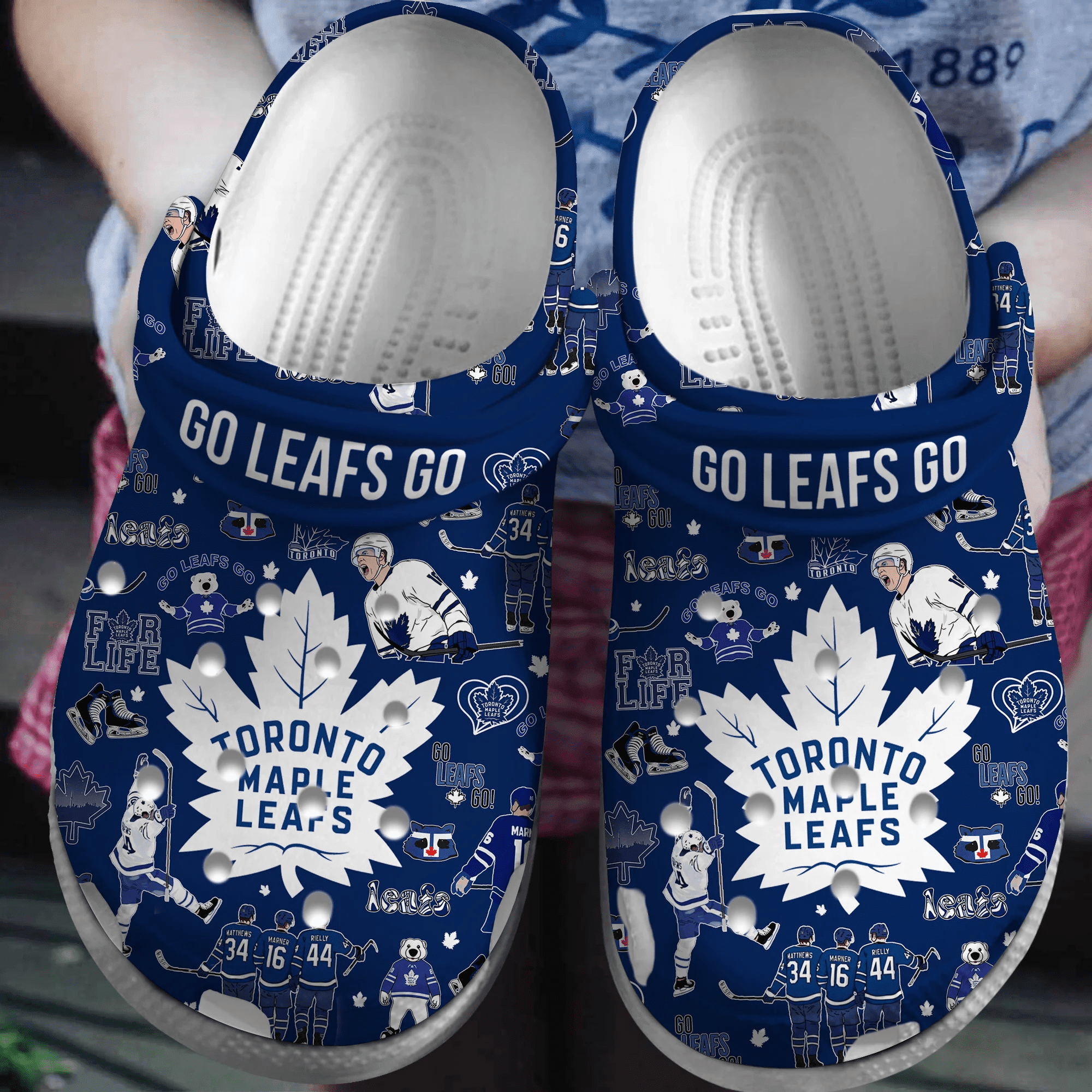 Toronto Maple Leafs NHL Sport Crocss Crocband Clogs Shoes Comfortable For Men Women and Kids