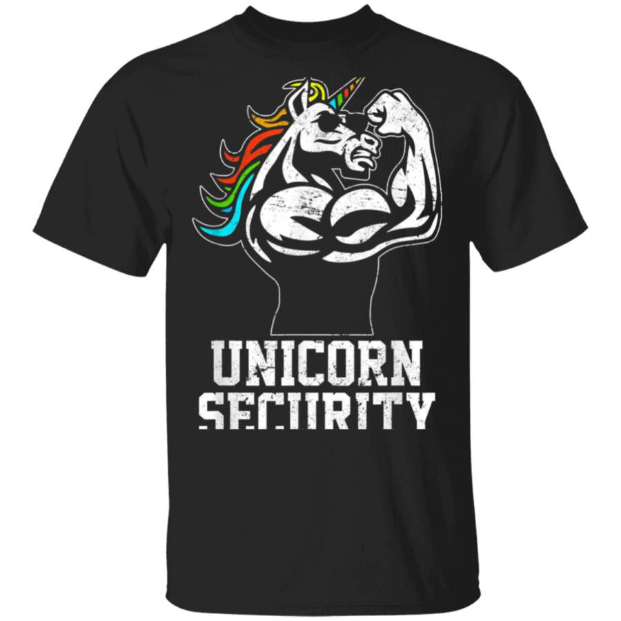 Unicorn Security funny Unicorn Gymer gift dad father day T Shirt By Vevotee Store Hoodie Shirt