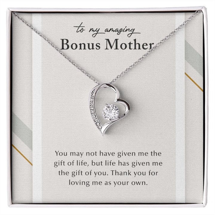 Sentimental Gift For Bonus Mother, Step Mom Gift, Present For Stepmom Bonus Mom Necklace, Stepmom Necklace, Step Mother’S Day Gift From Bride