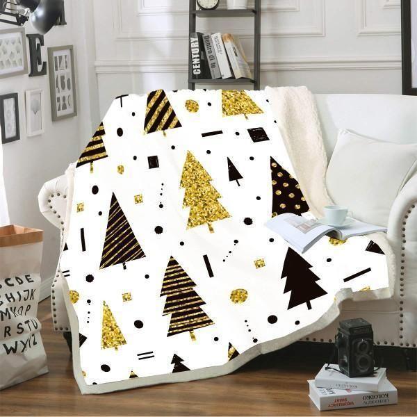 X-Mas Triangle Trees Blanket Christmas Decoration Ideas