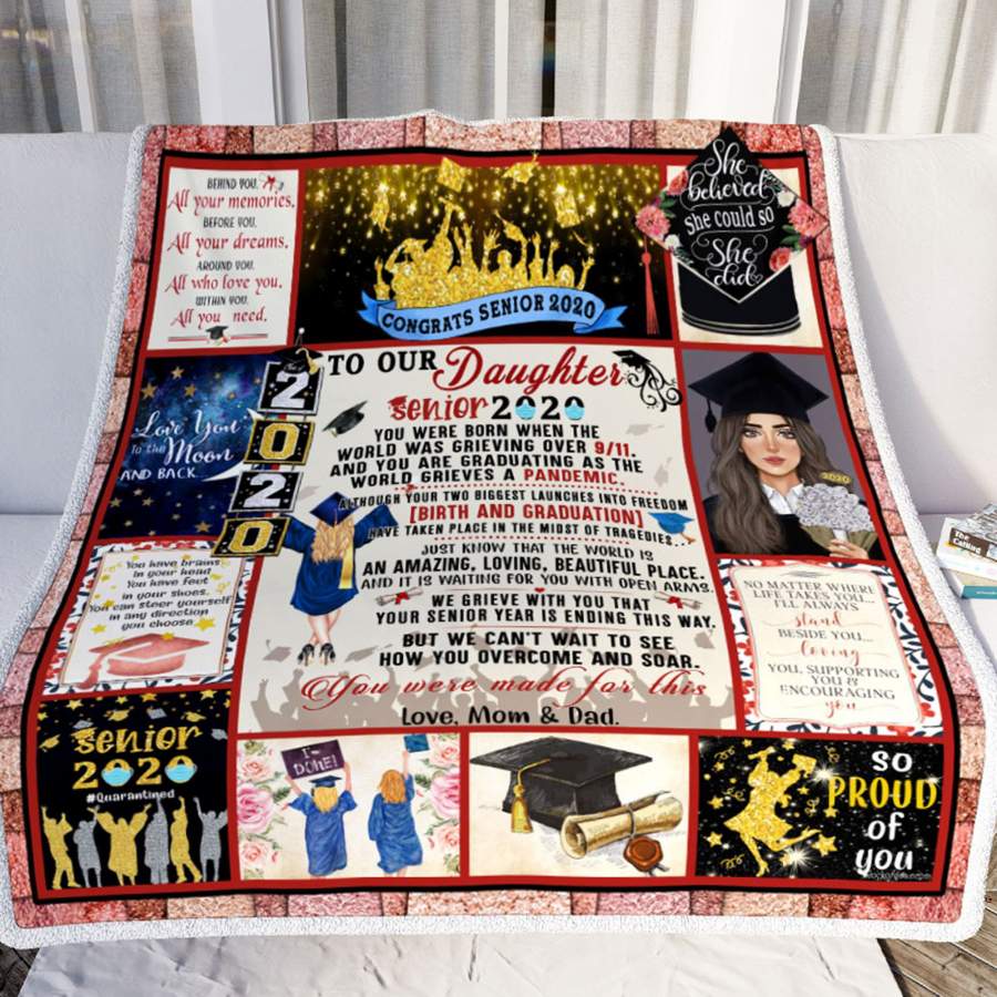 G9 To our daughter senior blanket – Graduation gift for daughter Gsge