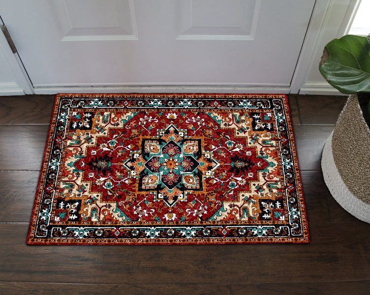 Persian Tribal Flower DD16100193D Doormat