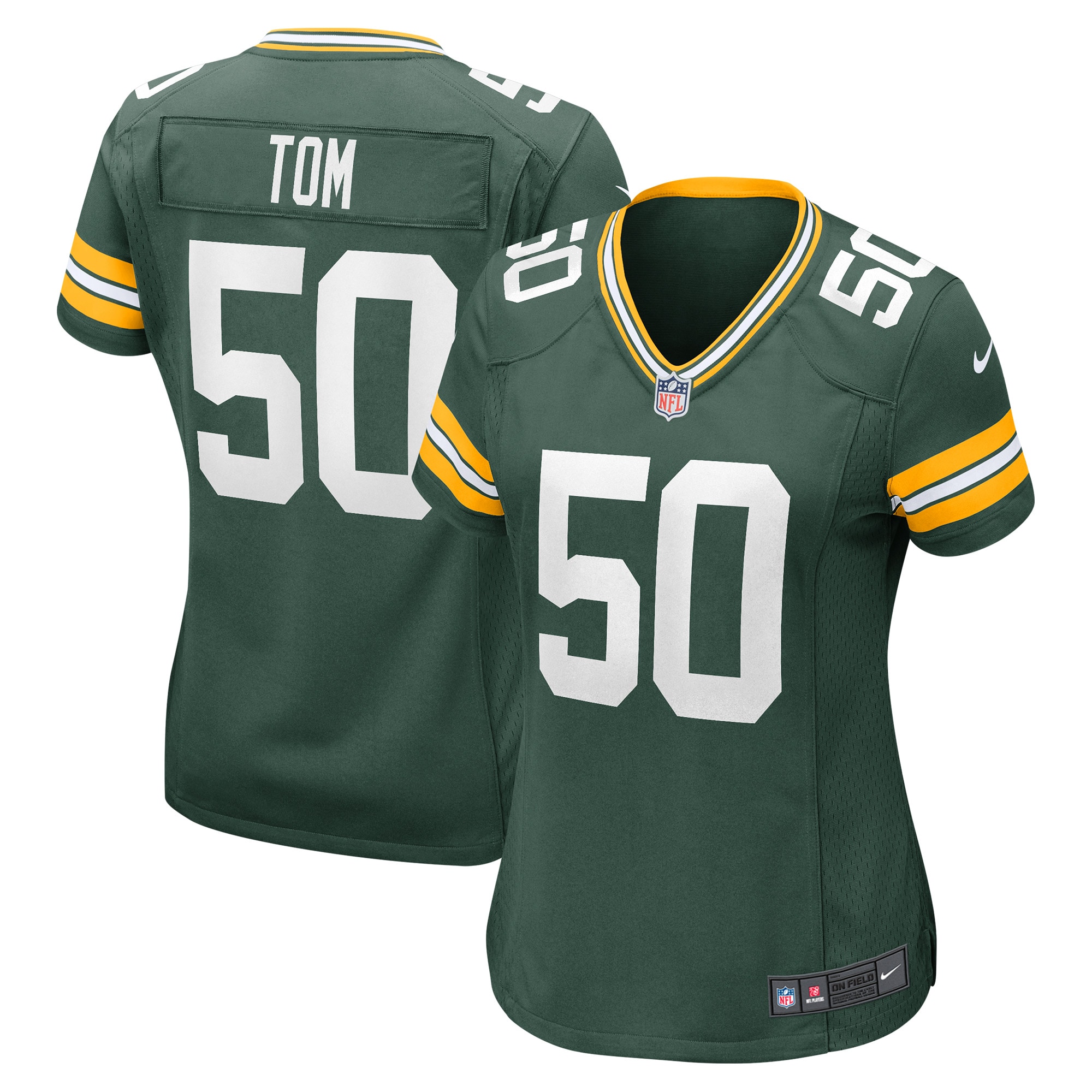 Zach Tom Green Bay Packers Women's Player Game Jersey – Green