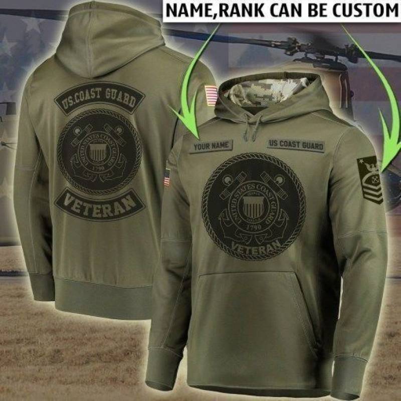 United States Coast Guard Pullover Hoodie Customize 58